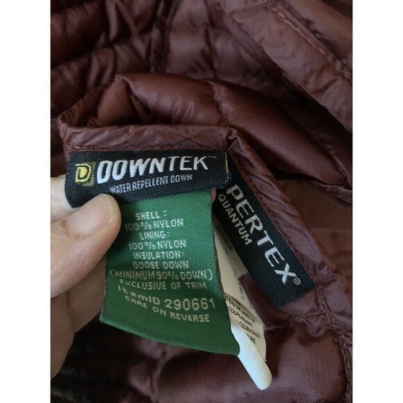 L.L. Bean 850 Down Ultralight Puffer Jacket Packable Burgundy Red Size Medium - Picture 6 of 7